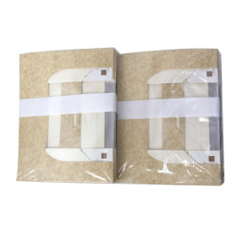 Rechteckige Verpackungen für Bäckereien PackiPack Vision Kraft 20x10,5x5cm (50 Stück)