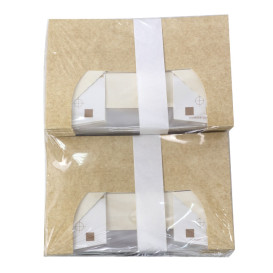 Rechteckige Verpackungen für Bäckereien PackiPack Vision Kraft 18x6x6cm (X Stück)