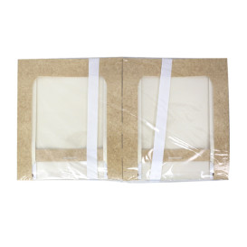 Quadratische Verpackungen für Bäckereien PackiPack Vision Kraft 28x28x5cm (50 Stück)