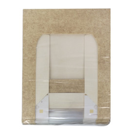 Quadratische Verpackungen für Bäckereien PackiPack Vision Kraft 20x20x6cm (50 Stück)