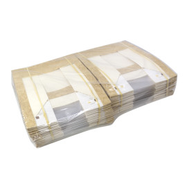 Quadratische Verpackungen für Bäckereien PackiPack Vision Kraft 24x24x8cm (50 Stück)