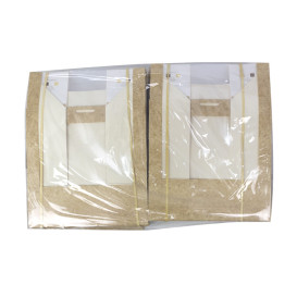 Quadratische Verpackungen für Bäckereien PackiPack Vision Kraft 24x24x8cm (50 Stück)