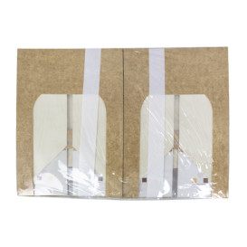 Quadratische Verpackungen für Bäckereien PackiPack Vision Kraft 19x19x9cm (50 Stück)