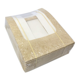 Quadratische Verpackungen für Bäckereien PackiPack Vision Kraft 28x28x10cm (25 Stück)