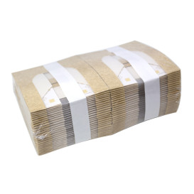 Quadratische Verpackungen für Bäckereien PackiPack Vision Kraft 13x12x5cm (50 Stück)