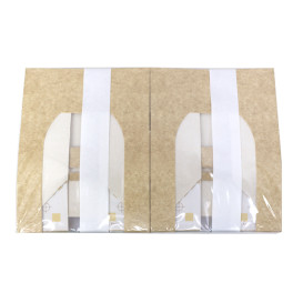 Quadratische Verpackungen für Bäckereien PackiPack Vision Kraft 13x12x5cm (50 Stück)