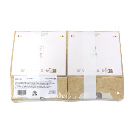 Quadratische Verpackungen für Bäckereien PackiPack Vision Kraft 13x12x5cm (50 Stück)
