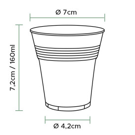 Plastikbecher Transp.  "Vending" PS 160ml (100 Stück)