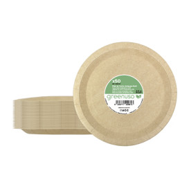 Pappteller Rund Anti-Fett Kraft Ø26cm 245g/m² (50 Stück)