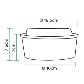Suppenbecher Kraft-Kraft mit PET-Deckel 1.300ml (240 Stück)
