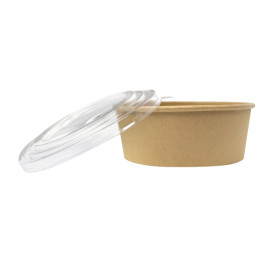 Suppenbecher Kraft-Kraft mit PET-Deckel 1.300ml Ø18,5cm (20 Stück)