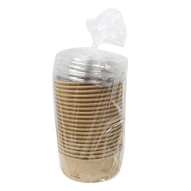 Suppenbecher Kraft-Kraft mit PET-Deckel 1.300ml Ø18,5cm (20 Stück)