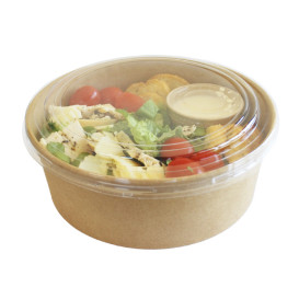 Suppenbecher Kraft-Kraft mit PET-Deckel 1.300ml Ø18,5cm (20 Stück)