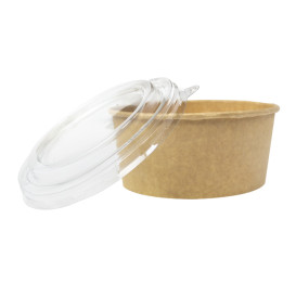 Suppenbecher Kraft-Kraft mit PET-Deckel 750ml Ø15cm (250 Stück)