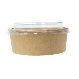 Suppenbecher Kraft-Kraft mit PET-Deckel 500ml Ø15cm (50 Stück)