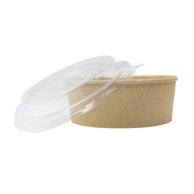 Suppenbecher Kraft-Kraft mit PET-Deckel 500ml Ø15cm (50 Stück)