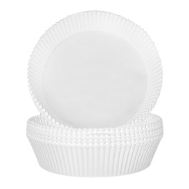 Kraftpapier für Heißluftfritteusen Weiß 90g Ø22x4cm (1.000 Stück) 