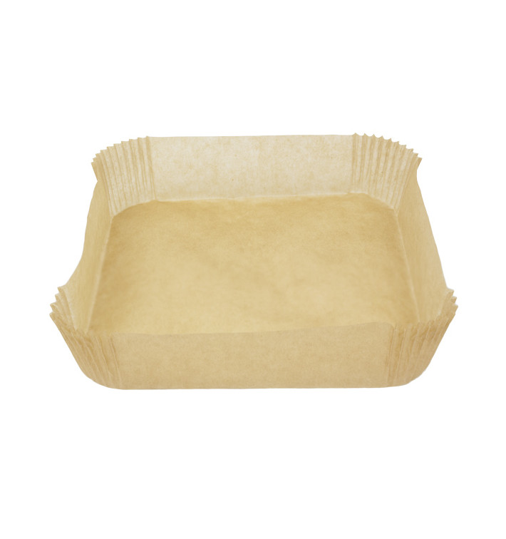 Kraftpapier für Heißluftfritteusen 40g 17x17x4cm (50 Stück) Kraftpapier für Heißluftfritteusen 40g 17x17x4cm (50 Stück)