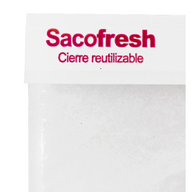 Wiederverwendbarer Beutel aus PE-Paper mit Haftklebeverschluss Sacofresh Rot 30x20cm (100 Stück)