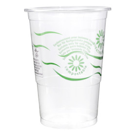 Bio-Becher aus PLA Transparent 250ml Ø7,3cm (500 Stück)