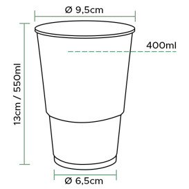 Bio-Becher aus PLA Transparent 250ml Ø7,3cm (500 Stück)