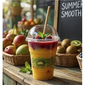 Bio-Becher aus PLA Transparent 250ml Ø7,3cm (25 Stück)