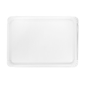 Pappschale rechteckig weiß 25x34cm (50 Stück)