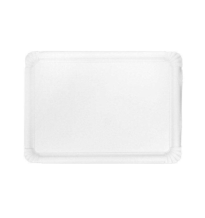 Pappschale rechteckig weiß 25x34cm (50 Stück) Pappschale rechteckig weiß 25x34cm (50 Stück)