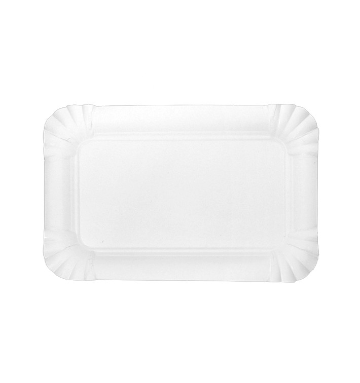 Pappschale rechteckig weiß 12x19cm (50 Stück) Pappschale rechteckig weiß 12x19cm (50 Stück)