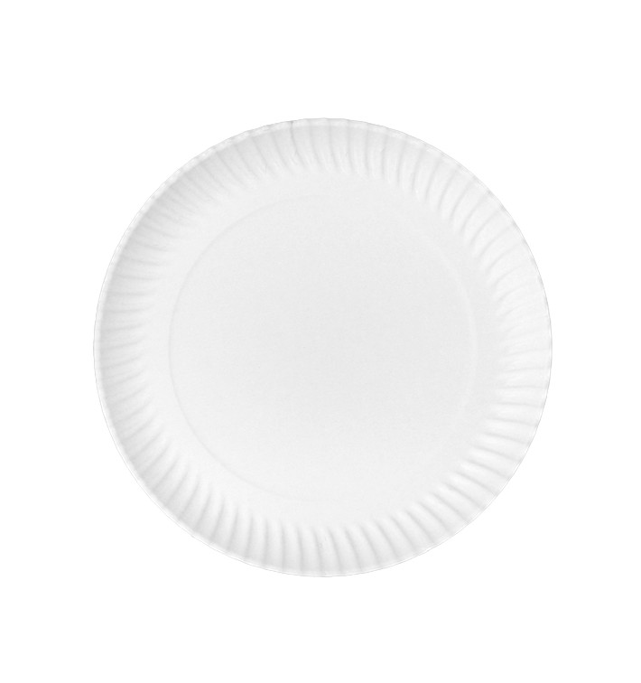 Weiße Pappteller