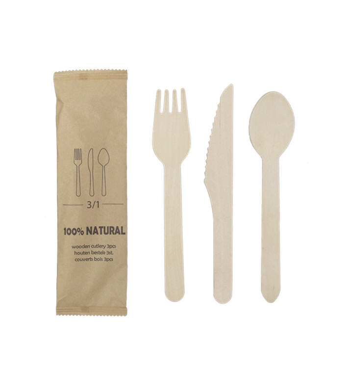 Holzbesteck Gabel, Messer und Löffel (25 Stück) Holzbesteck Gabel, Messer und Löffel (25 Stück)