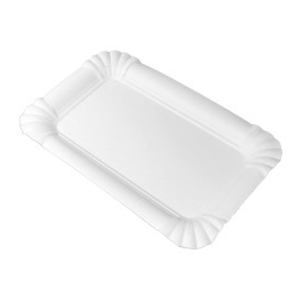 Pappschale rechteckig weiß 12x19cm (50 Stück)