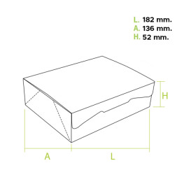Gebäck Box pink 18,2x13,6x5,2cm 500g (25 Stück)