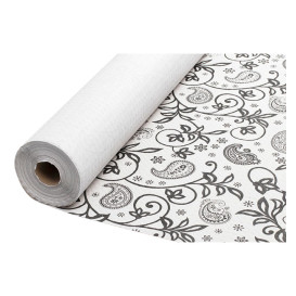 Papiertischdecke Rolle "Kaschmir" Weiss 1,2x100m 37g (1 Stück)