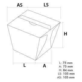 Faltbox Pappe "To Go" Wok Kraft 450ml (350 Stück)