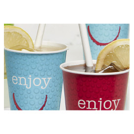 Kaltgetränkebecher mit Dekor "Enjoy" 22Oz/680ml Ø9,0cm (1.000 Stück)