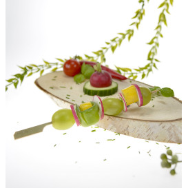 Natürliche Fingerfood-Spieße aus Bambus "Golf" 15cm in einer Schachtel (2.500 Stück)