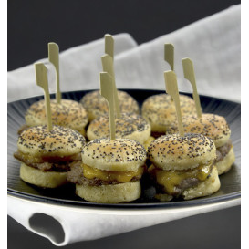 Fingerfood-Spieße aus Bambus "Golf" 7cm in einer Schachtel (100 Stück)