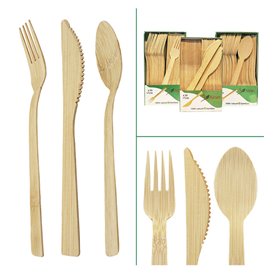 Messer aus Bambus 17cm in einer Schachtel (50 Stück)
