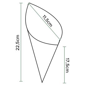 Spitztüten Pergament Fettabweisend Kraft 19,5cm 50gr (100 Stück)