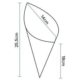 Spitztüten Pergament Fettabweisend Kraft 25,5cm 100gr (100 Stück)