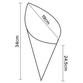 Spitztüten Pergament Fettabweisend Kraft 34cm 400gr (100 Stück)
