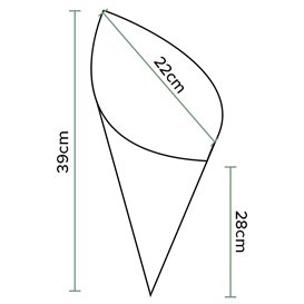 Spitztüten Pergament Fettabweisend Kraft 39cm 600gr (100 Stück)