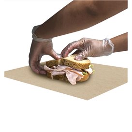 Wachspapier fettdicht Kraft für Burger 28x31cm (1.000 Stück)