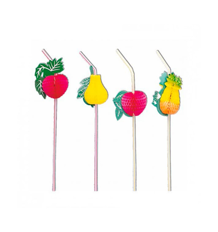 Trinkhalme Flexibel Frucht Ø5mm 23cm Trinkhalme Flexibel Frucht Ø5mm 23cm