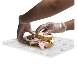 Wachspapier fettdicht für Burger "Times" 31x31cm (1.000 Stück)