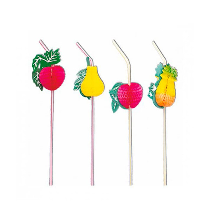 Trinkhalme Flexibel Frucht Ø5mm 33cm Trinkhalme Flexibel Frucht Ø5mm 33cm