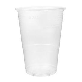 Plastikbecher Transparent PP 300ml Ø7,3cm (100 Stück)