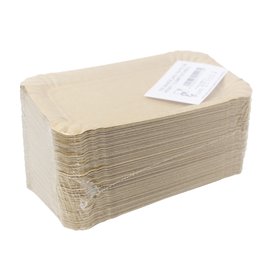 Pappschale rechteckig Kraft 10x16 cm (100 Stück)
