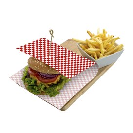 Fettdichtes Einwickelpapier “Vichy” Rot 31x42cm (1.000 Stück)